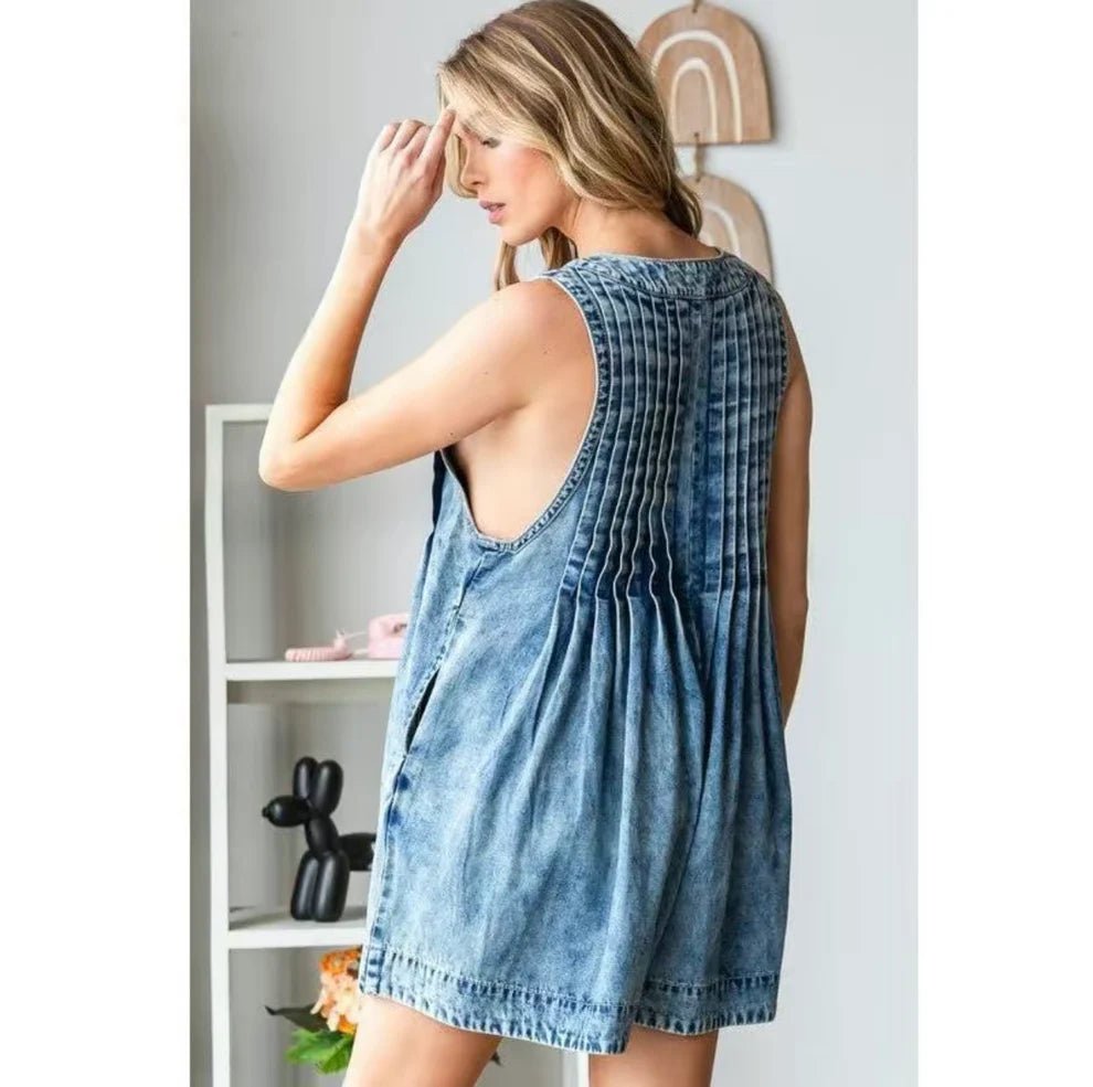 Denim Romper
