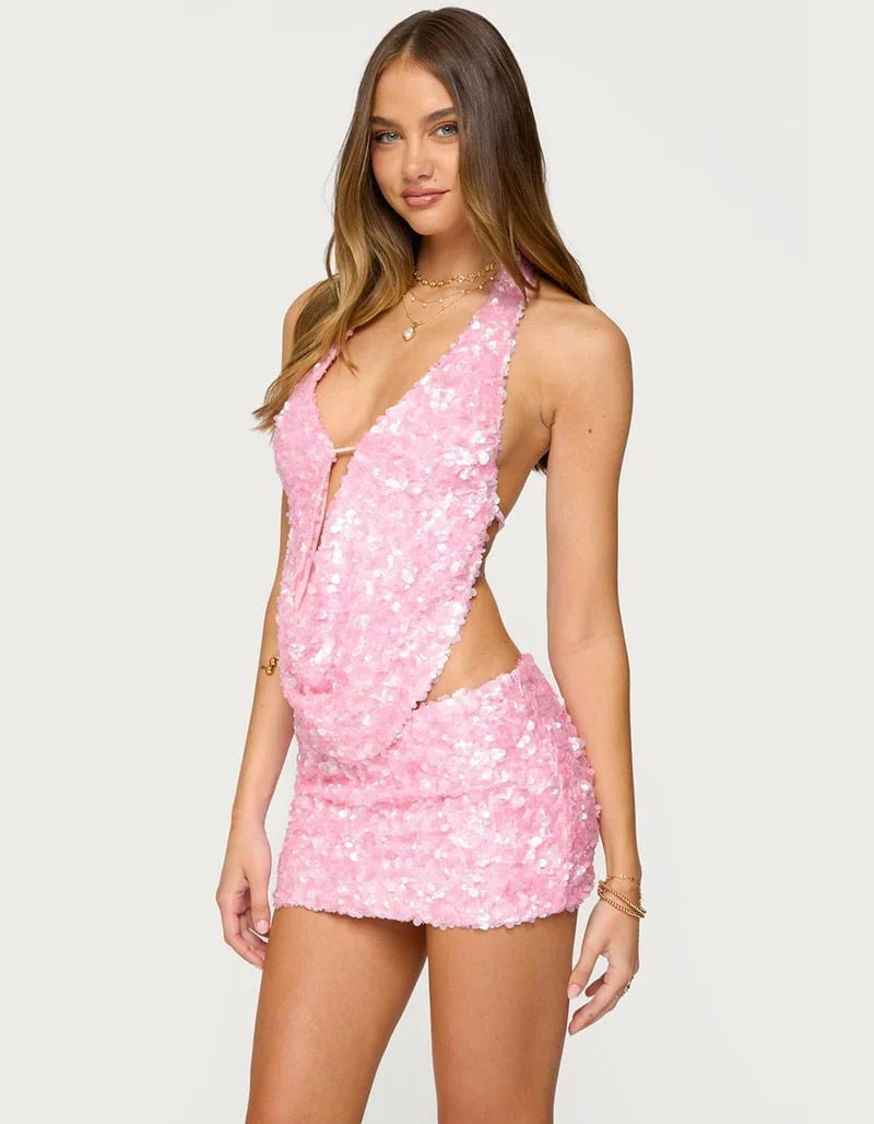 Pink Sequin Set