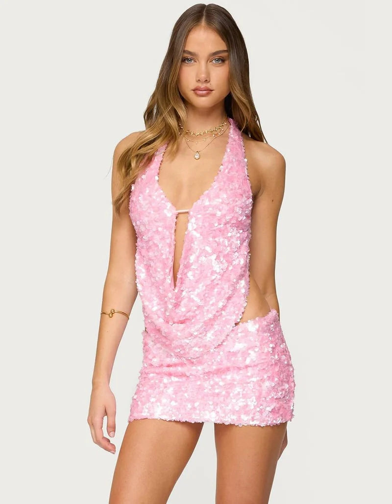 Pink Sequin Set