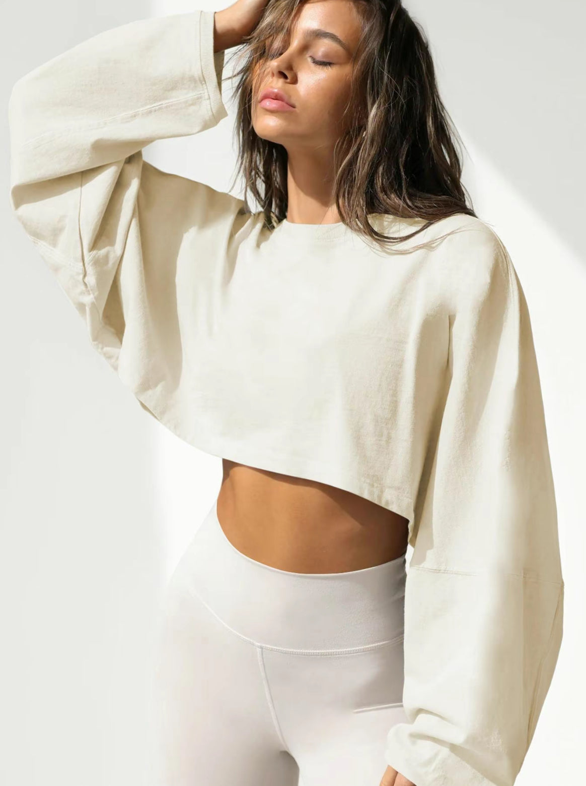 Batwing Crop Crewneck
