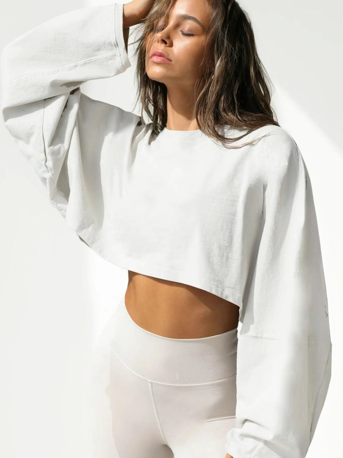 Batwing Crop Crewneck
