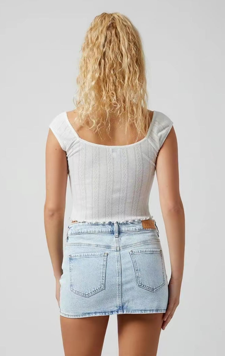 Denim Mini Skirt