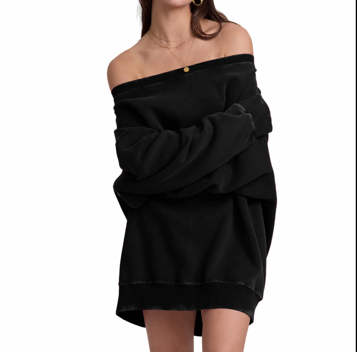 Off The Shoulder Crewneck