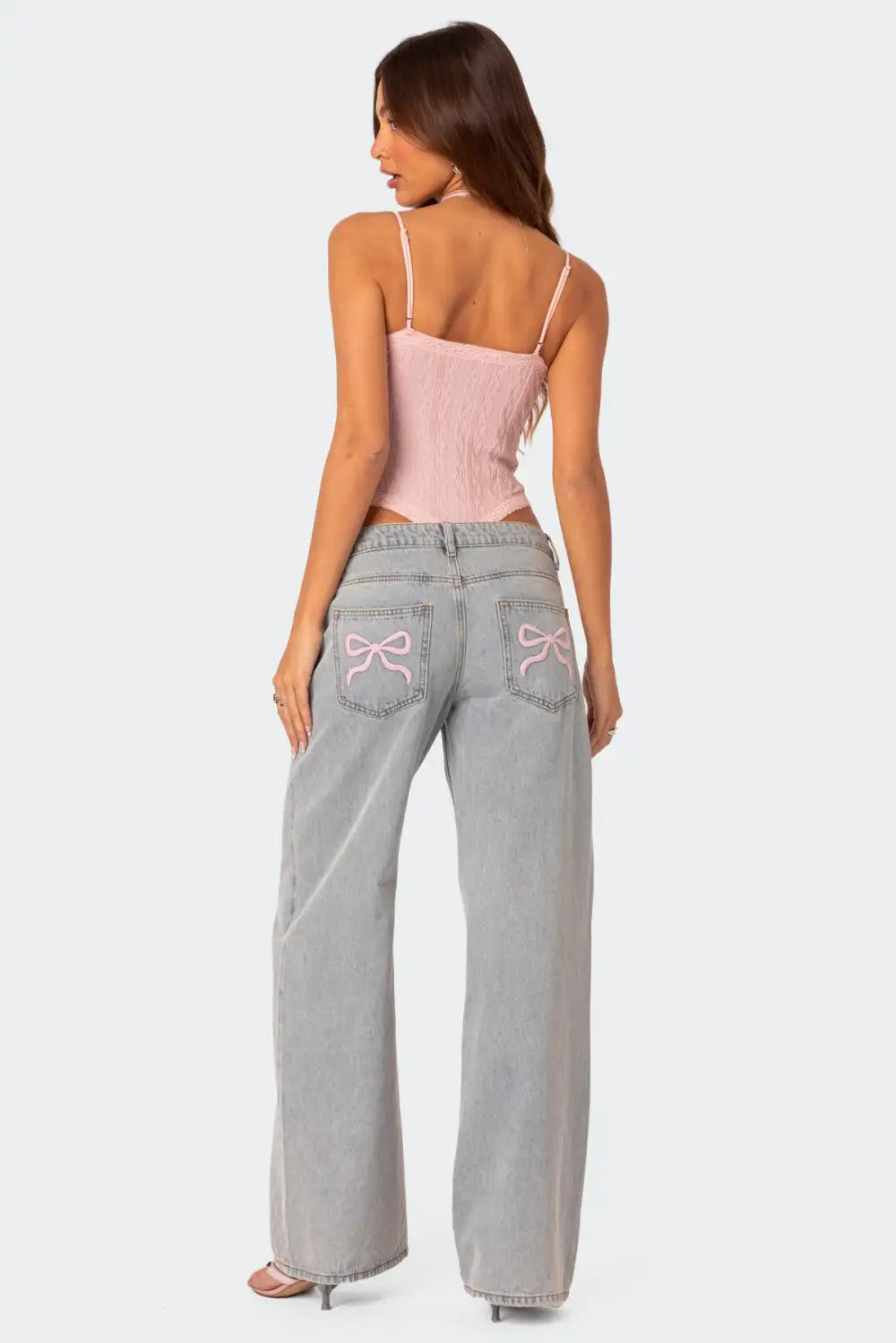 Pink Bow Jeans