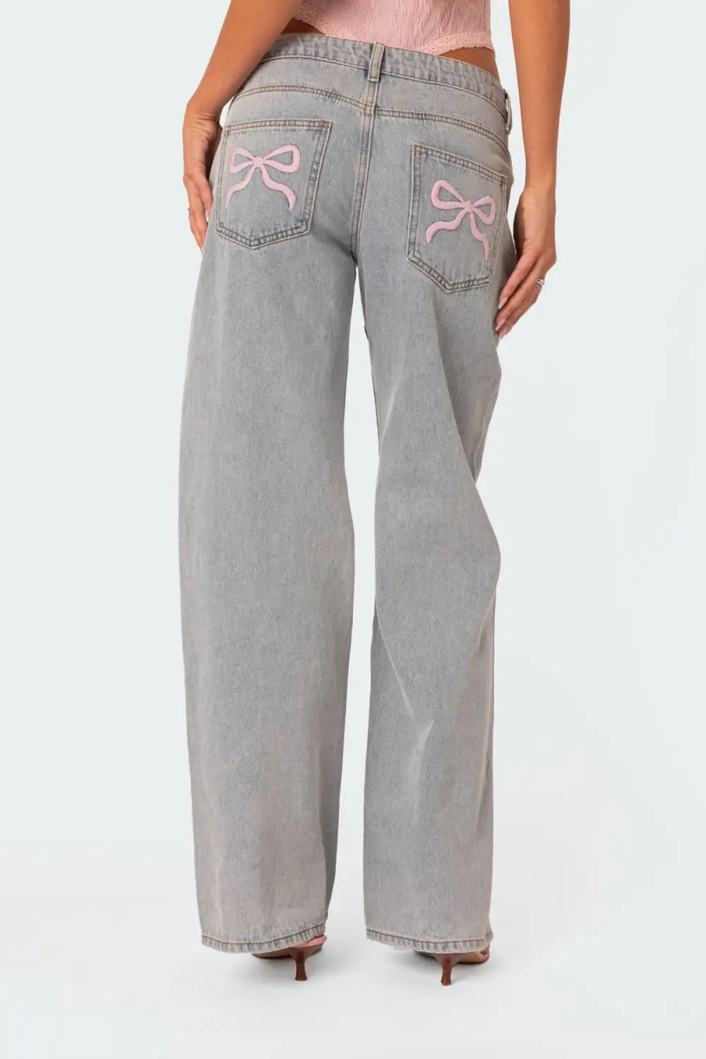 Pink Bow Jeans