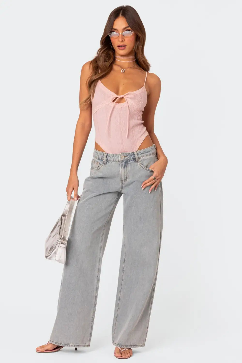Pink Bow Jeans