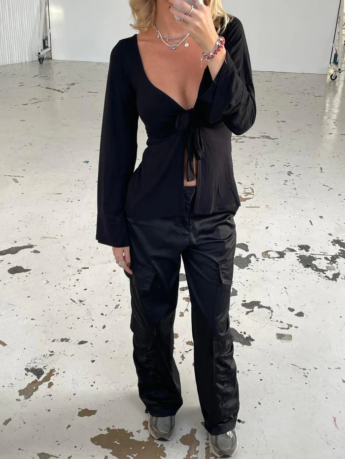 Tie-Front Blouse