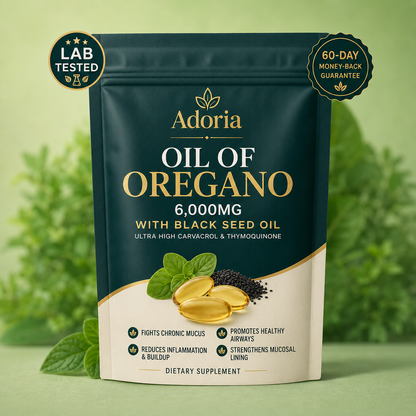 ADORIA OREGANO & BLACK SEED OIL - CLEARS CHRONIC MUCUS BUILDUP